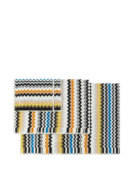  Missoni Home Zigzag Pattern Towels (set Of Five) - White 