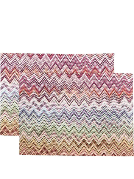  Missoni Home Zigzag-print Placemats (set Of Two) - Red 