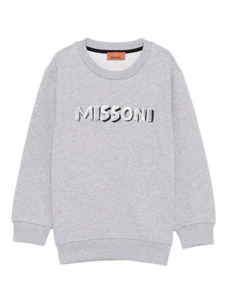  Missoni Kids Logo-embroidered Sweatshirt - Grey 