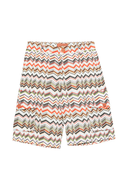  Missoni Kids Zigzag-pattern Shorts - Neutrals 