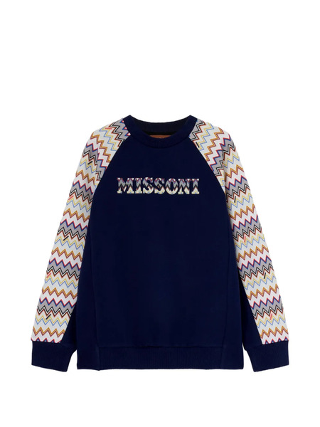  Missoni Kids Zigzag-pattern Sweatshirt - Blue 