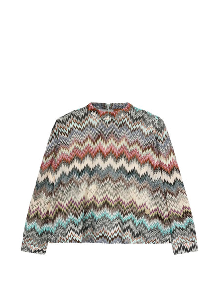  Missoni Kids Zigzag-pattern Top - Neutrals 