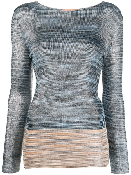  Missoni Long-sleeve Knitted Top - Blue 