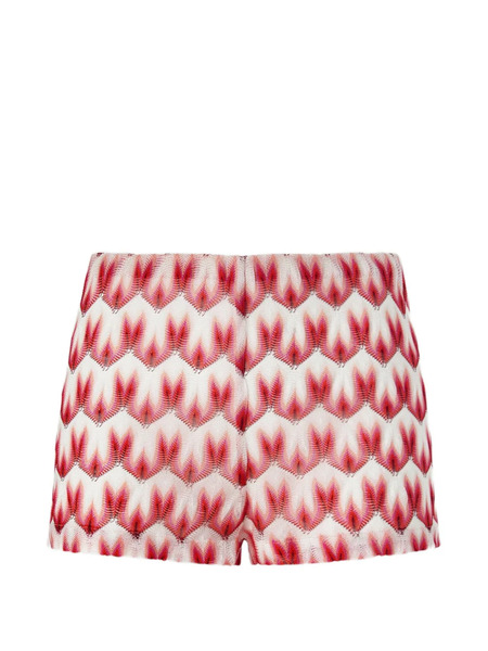  Missoni Patterned Beach Shorts - Red 
