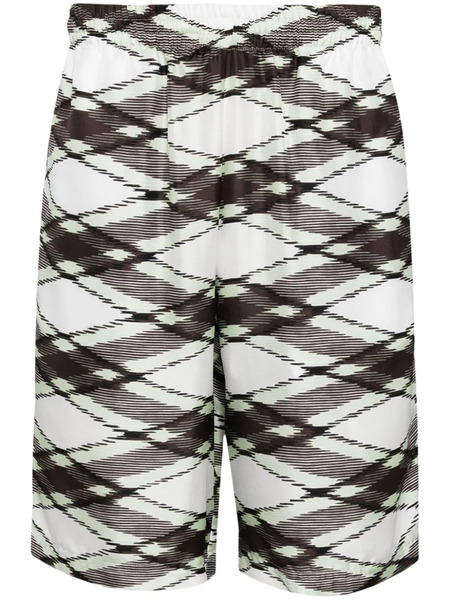  Missoni Patterned Silk Shorts - Green 