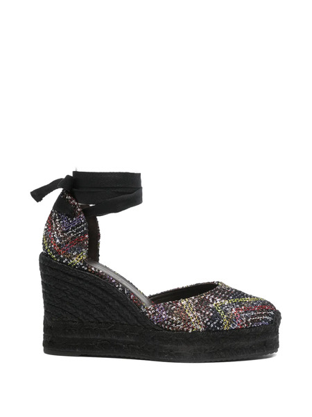  Missoni Sequined Wedge-heel Espadrilles - Black 