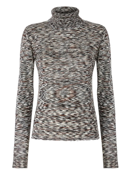  Missoni Stripe-pattern Turtleneck Sweater - Black 