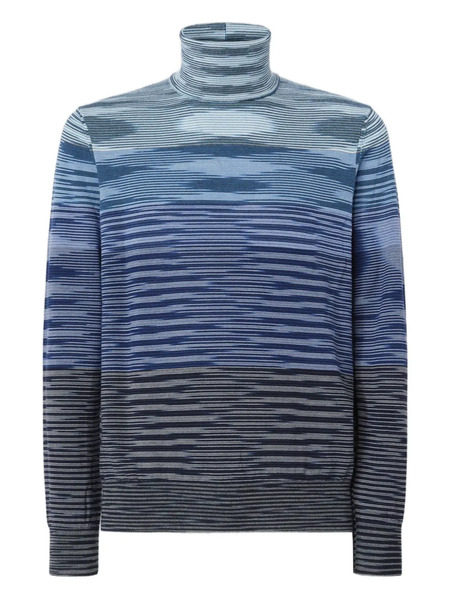  Missoni Stripe-pattern Turtleneck Sweater - Blue 