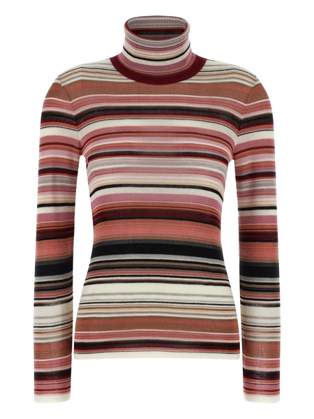  Missoni Striped-turtleneck Sweater - Pink 