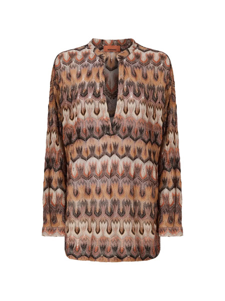  Missoni V-neck Patterned Top - Neutrals 