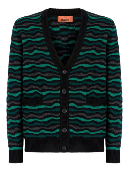  Missoni Wave-pattern Cardigan - Green 