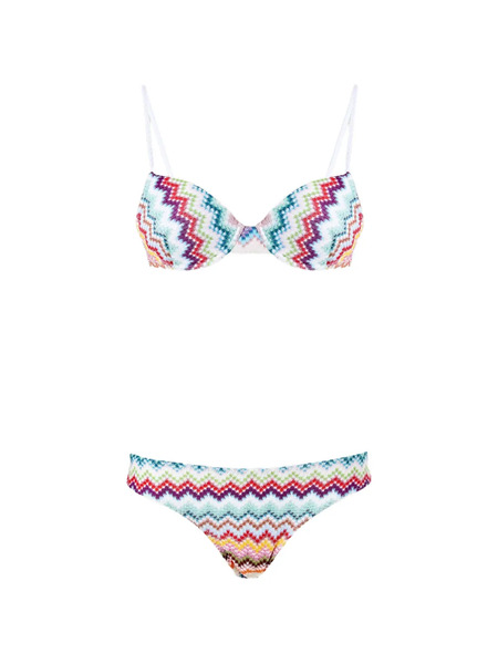  Missoni Zig-zag-pattern Bikini Set - White 