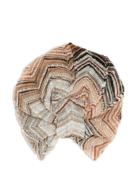  Missoni Zig-zag Pattern Hat - Brown 