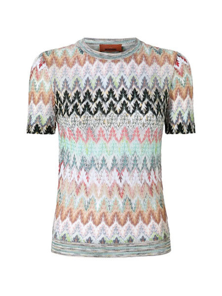  Missoni Zig-zag Short-sleeve Knitwear - Neutrals 