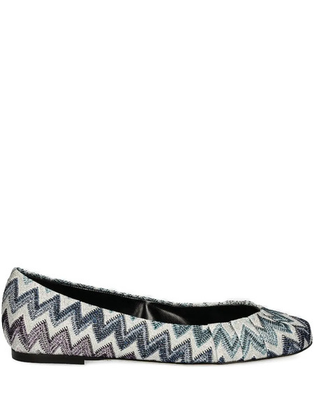  Missoni Zigzag-pattern Ballet Flats - Neutrals 