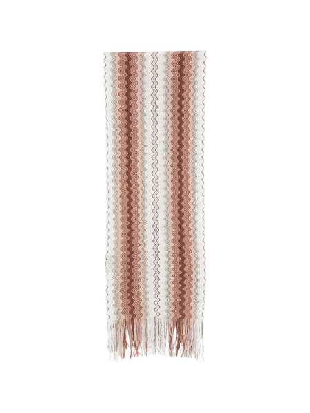 Missoni Zigzag-pattern Fringed Scarf - Neutrals 