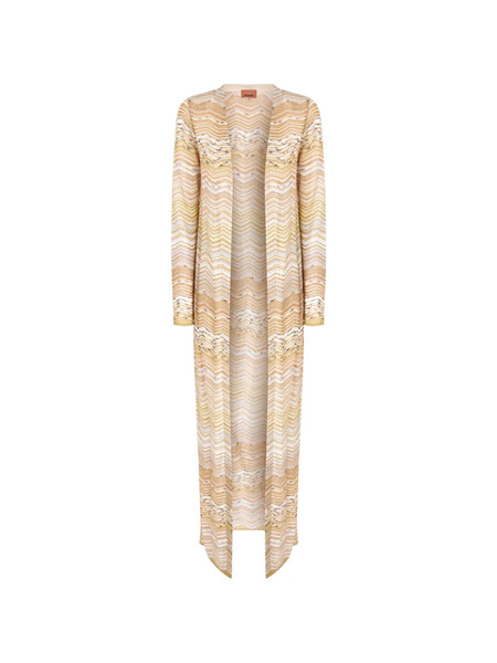  Missoni Zigzag-pattern Long Cardigan - Neutrals 