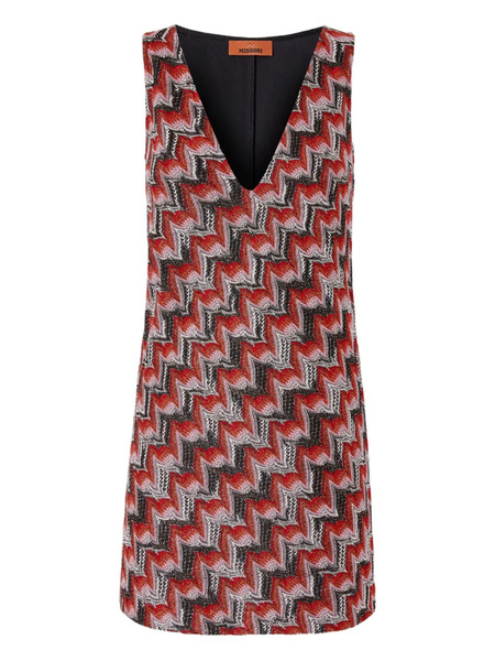  Missoni Zigzag-pattern Mini Dress - Red 