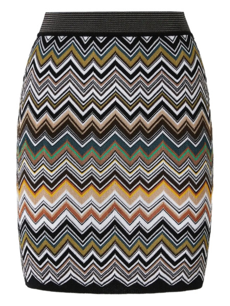  Missoni Zigzag-pattern Mini Skirt - Black 