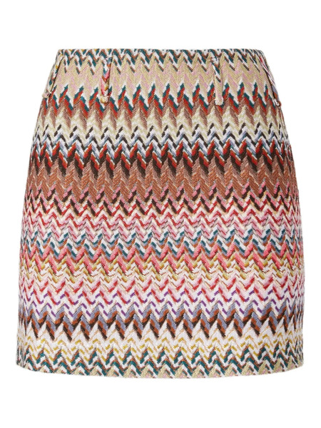  Missoni Zigzag-pattern Mini Skirt - Neutrals 