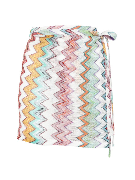  Missoni Zigzag-pattern Mini Skirt - White 