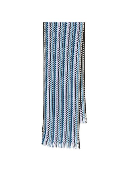  Missoni Zigzag-pattern Scarf - Blue 