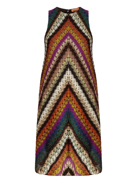  Missoni Zigzag-pattern Sleeveless Mini Dress - Orange 