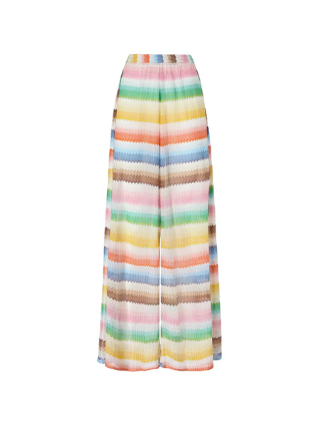  Missoni Zigzag-pattern Slit Beach Trousers - White 
