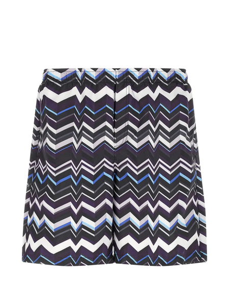  Missoni Zigzag-pattern Swim Shorts - Black 