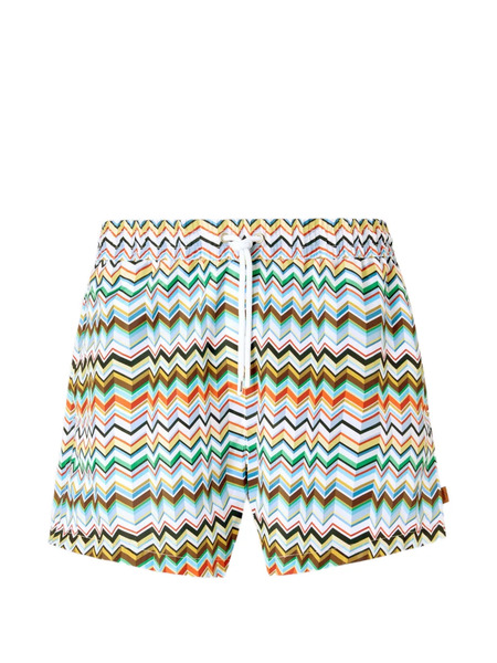  Missoni Zigzag-pattern Swim Shorts - Blue 