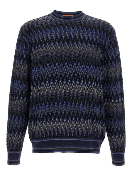  Missoni Zigzag-pattern Wool Sweater - Blue 