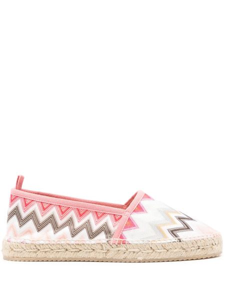  Missoni Zigzag-patterned Espadrilles - White 