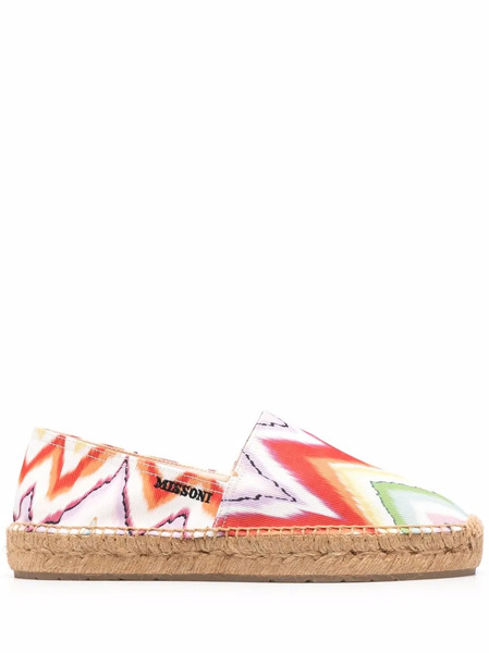  Missoni Zigzag-print Flat Espadrilles - Orange 