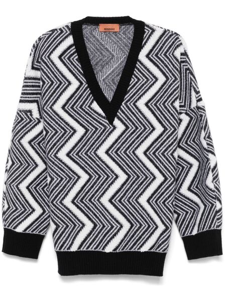  Missoni Zigzag Wool Sweater - Black 