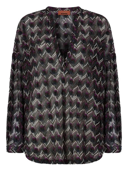  Missoni Zigzag-woven Blouse - Black 