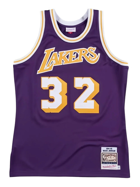  Mitchell & Ness Nba La Lakers 84 Magic Johnson Jersey - Purple 