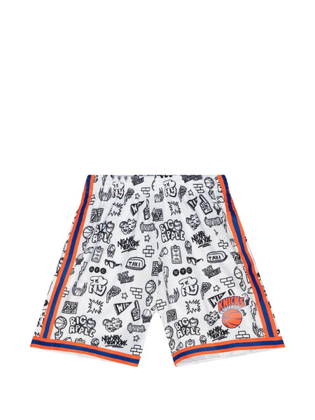  Mitchell & Ness Pattern Shorts - White 