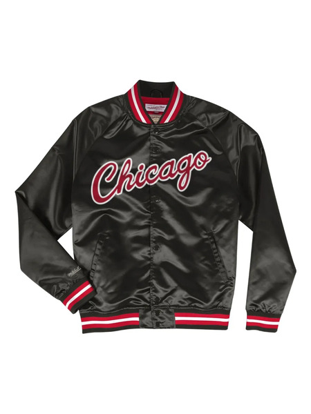  Mitchell & Ness Satin Baseball Jacket - Black 