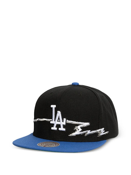  Mitchell & Ness X Mlb Dodgers Embroidered Baseball Cap - Black 