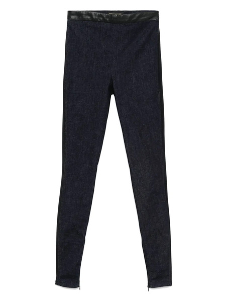  Mitiliane Couture Leather-insert Leggings - Blue 