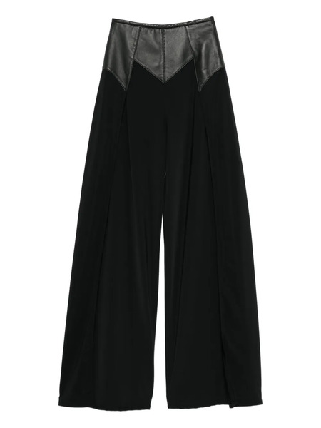  Mitiliane Couture Leather-insert Trousers - Black 