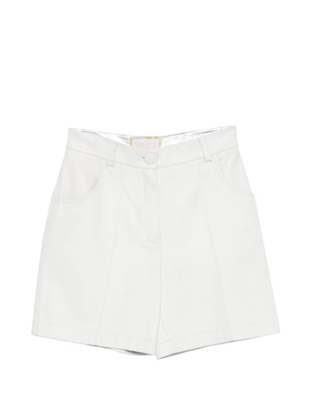  Mitiliane Couture Leather Shorts - White 