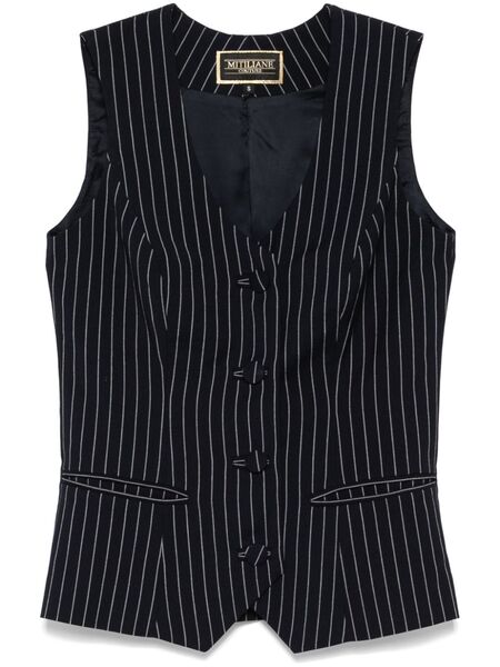  Mitiliane Couture Pinstriped Vest - Blue 