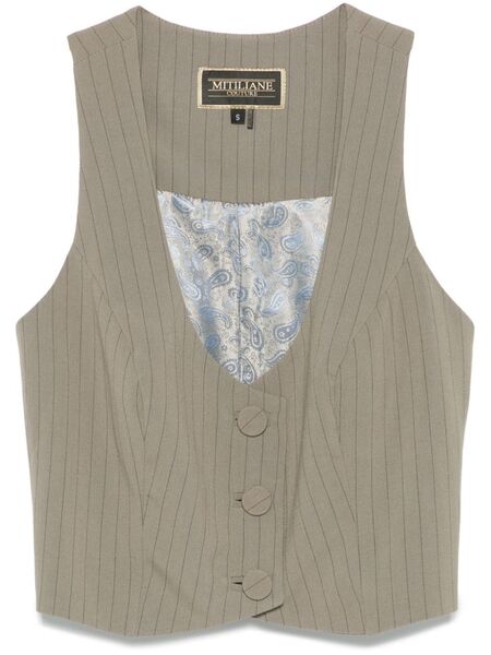  Mitiliane Couture Striped Vest - Green 