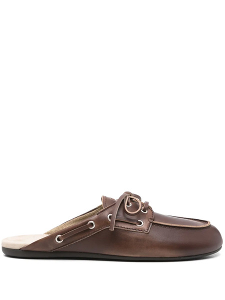  Miu Miu Boat Mules - Brown 