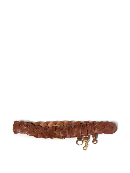  Miu Miu Braided Leather Belt - Brown 