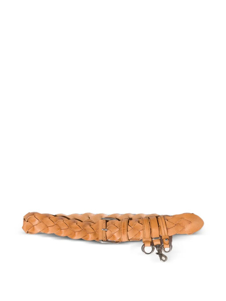  Miu Miu Braided Leather Belt - Brown 
