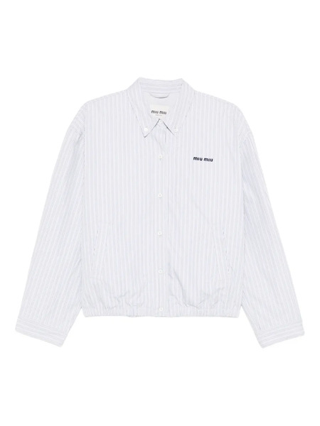  Miu Miu Button-up Bomber Jacket - Grey 