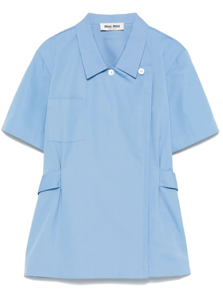 Miu Miu Canvas Shirt - Blue 