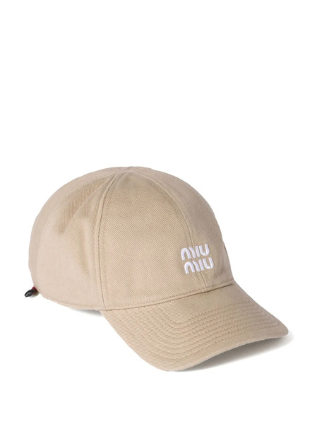  Miu Miu Denim Baseball Cap - Neutrals 